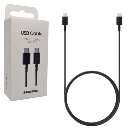Acquista Samsung Cavo di Ricarica Fast Charging 3A EP-DX310 da USB-C a USB-C 1.8m | Nero in vendita