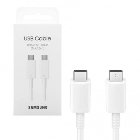 Compra Samsung Cavo di Ricarica Fast Charging 5A EP-DX510 da USB-C a USB-C 1.8m | Bianco online