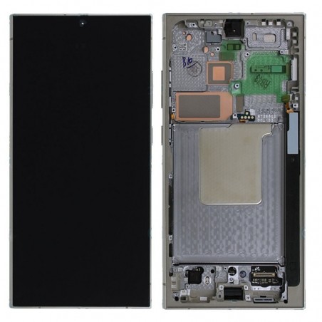 Samsung Service Pack Original LCD Display + Frame For Galaxy S24 Ultra 5G S928 | Titanium Gray / Orange / Violet