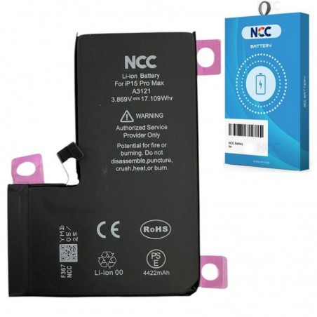 Discover NCC Battery for iPhone 15 Pro Max Black-Median glume details