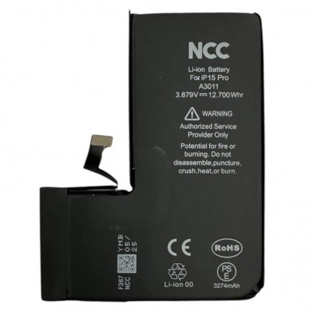 NCC Batteria Compatibile per Apple iPhone 15 Pro | ZY Taiwan Chip