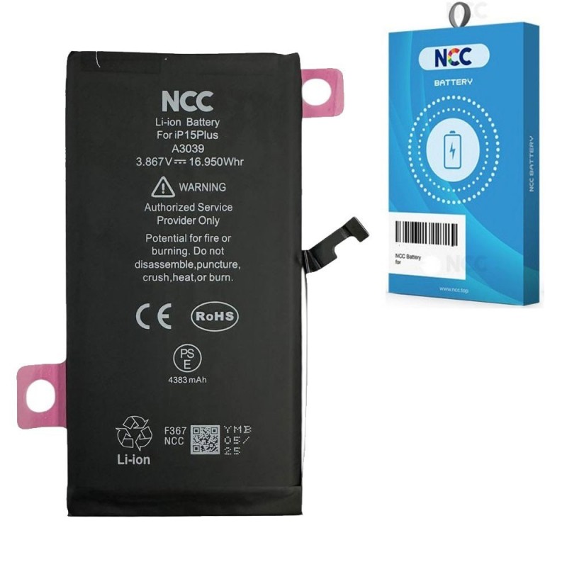 NCC Compatible Battery for Apple iPhone 15 Plus | ZY Taiwan Chip