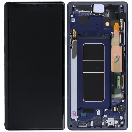 Samsung Service Pack Original LCD Display + Frame For Galaxy N960 Note 9 BLUE