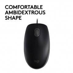 Discover Logitech Mouse OPTICAL B110 1000 dpi 3 Tasti Usb details