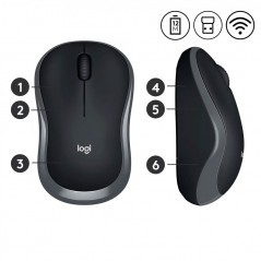 Acquista Logitech Mouse Wireless M185 2.4GHz 1000Dpi Ambidestro | Grigio in vendita