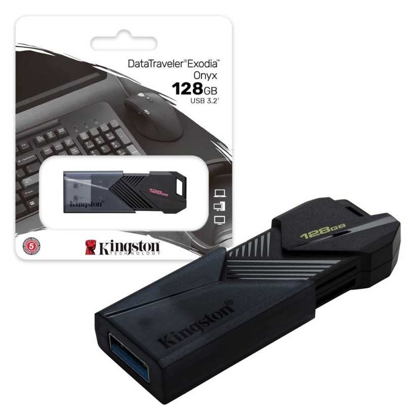 Kingston Pen Drive Usb 3.2 DataTraveler Exodia Onyx DTXON 128GB
