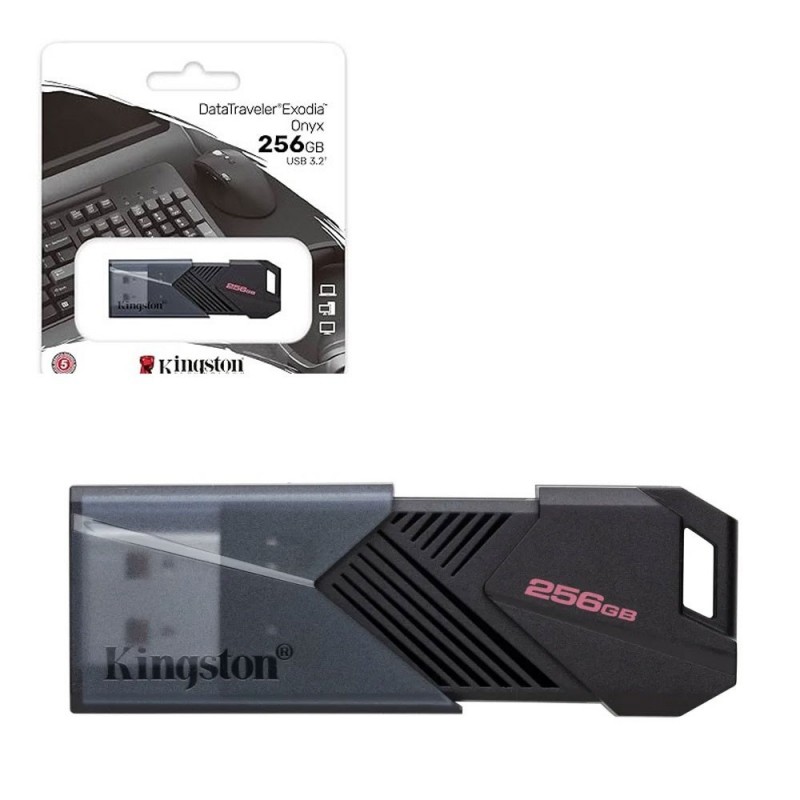 Kingston Pen Drive Usb 3.2 DataTraveler Exodia Onyx DTXON 256GB