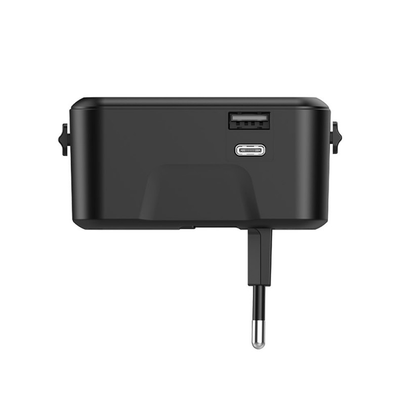 NCC TC002 Travel Charger 20W Caricabatterie da Viggio USB A+C | Nero