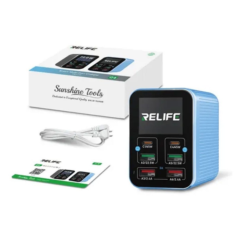 RELIFE Q4 Smart Multiport Charger | Blue