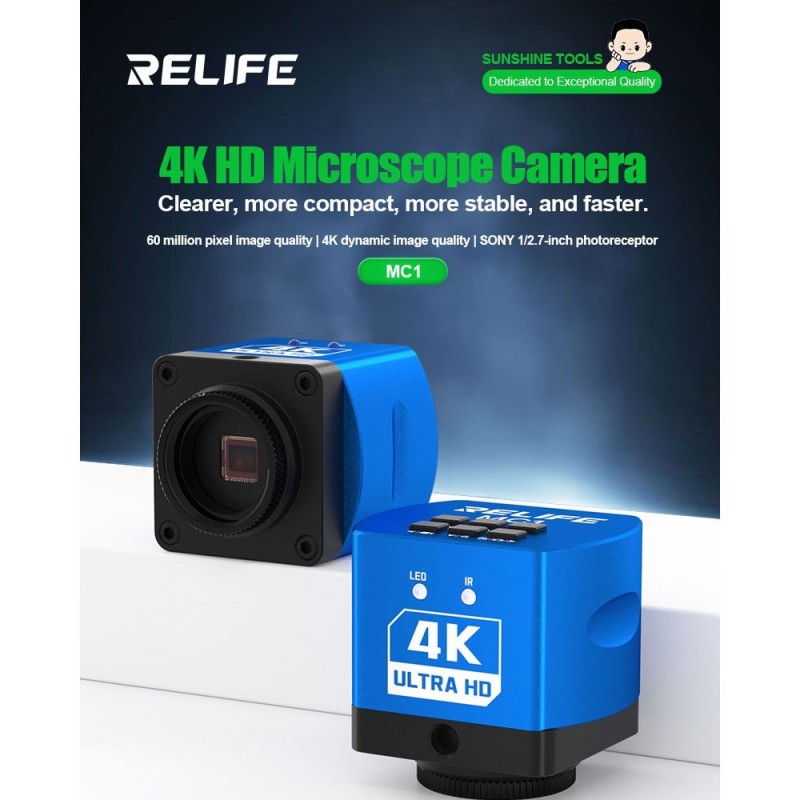 RELIFE MC1 Telecamera HD 4K Per Microscopio Trinoculare