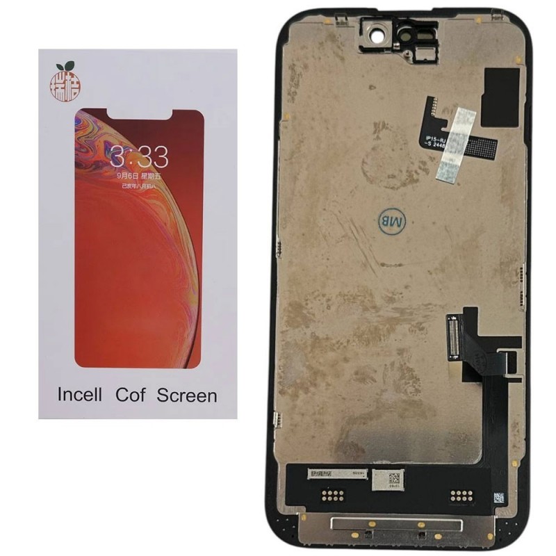 RJ INCELL COF 1:1 FHD LCD Display for Apple iPhone 15 | Interchangeable IC