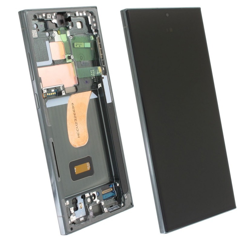Samsung Service Pack Original LCD Display + Frame For Galaxy S23 Ultra 5G S918 | GREEN