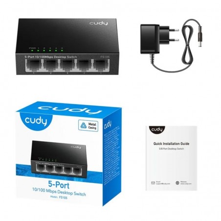 Foto di CUDY Switch da Rete 5 PORTE Fast Ethernet 10/100 MBPS Metal - Cudy