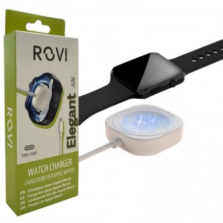 Discover Rovi Elegant Cavo Wireless per Apple Watch in PVC Ultra Resistente A06 | Bianco details