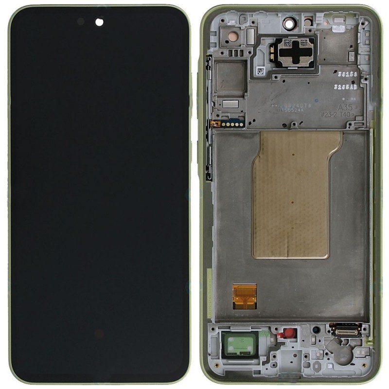 Samsung SERVICE PACK Display LCD ORIGINALE + Frame Per Galaxy A35 5G 2024 A356 | Giallo Lemon