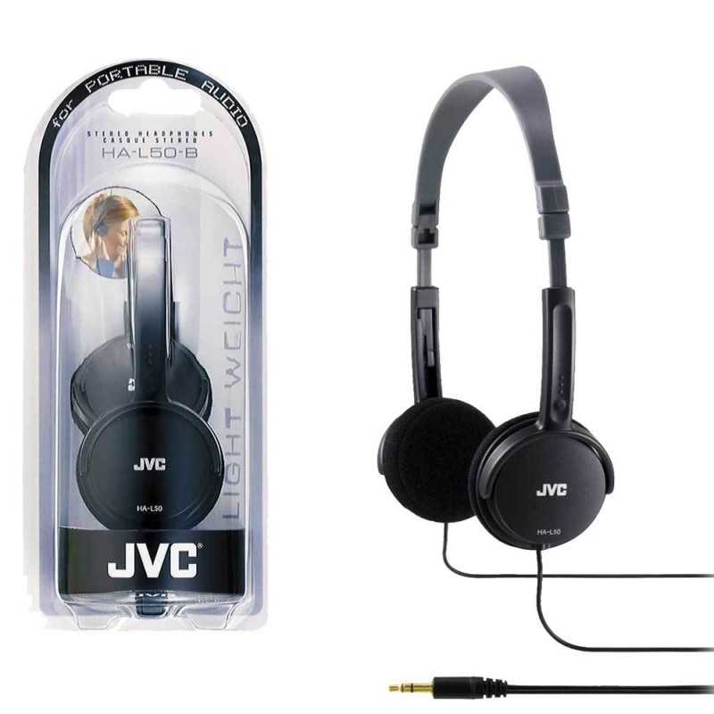 JVC HA-L50-B Foldable Over-Ear Headphones | Black
