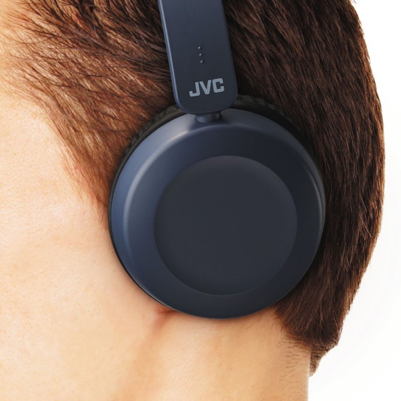  JVC HA-S31M-AE Lightweight Foldable On-Ear Headphones with Remote and Microphone, Blue