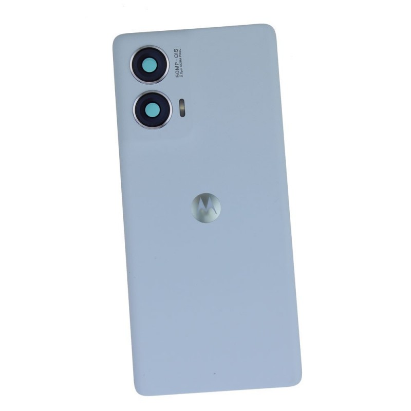 Motorola Back Cover Originale Service Pack con Camera Frame per Moto Edge 50 Fusion | Marshmallow Blue 