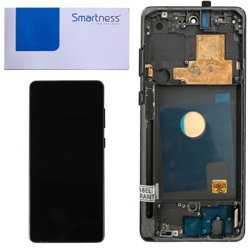 Display LCD OLED + Frame Per Samsung Galaxy Note 10 lite N770 | Nero