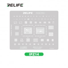 RELIFE RL-044 IPZ14 Tin Steel Stencil per Rigenerazione CHIP IC su CPU per iPhone 15 - A16/A17 