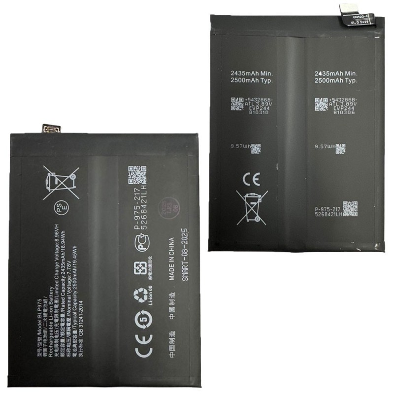  Batteria Compatibile BLP975 Per Oneplus 11, Realme 11 Pro+ | 2435/2500MAH