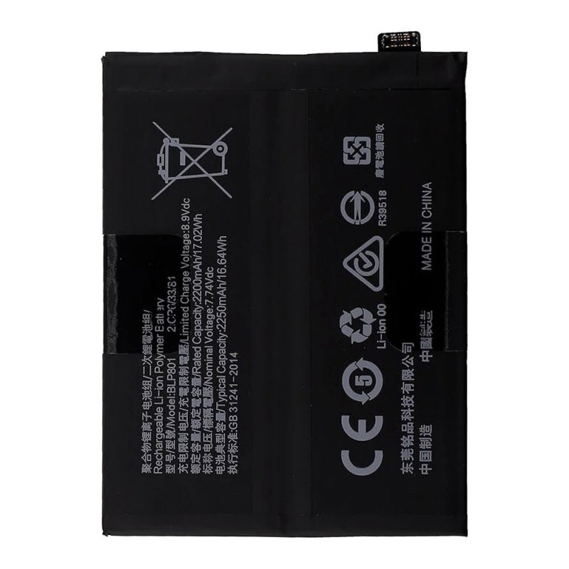 Batteria Compatibile BLP801 per OnePlus 8T KB2001 KB2000 KB2003 / OnePlus 9R LE2101 LE2100
