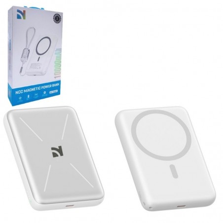 NCC Power Bank 10000mAh 22.5W MAGSAFE Fast Charging White | WS-T193BP