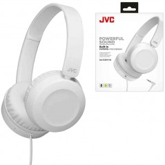 JVC HA-S31M-WE Lightweight Foldable On-Ear Headphones with Remote and Microphone | White