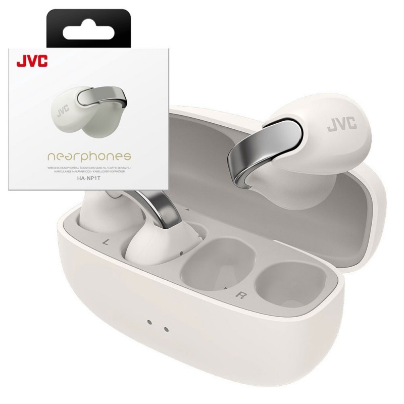 JVC HA-NP1T Cuffie Bluetooth True Wireless Auricolare Nearphones | Bianco