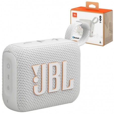 JBL GO 4 Bluetooth Speaker Portable Waterproof and Dustproof IP67 Case | White