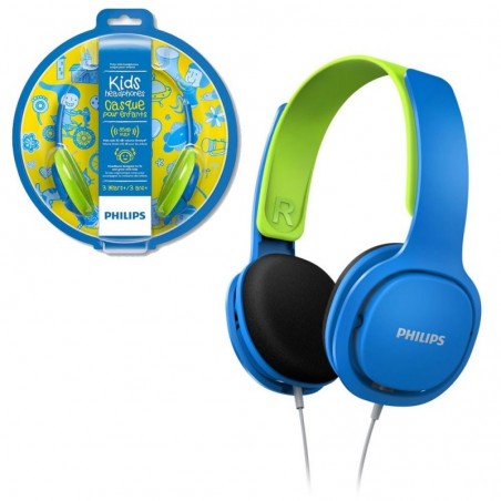 Philips Cuffie Kids Headphones SHK2000 con filo 85dB MAX BLU