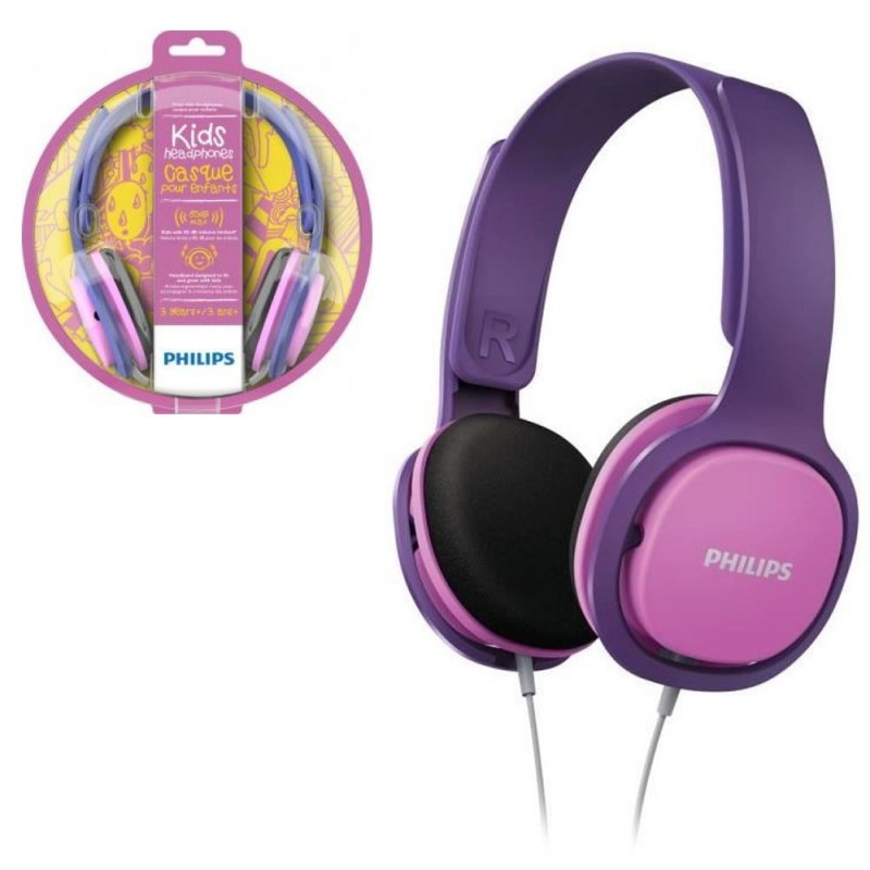 Philips Headphones Kids Headphones SHK2000 wired - 85dB MAX | Pink Philips Headphones Kids Headphones SHK2000 wired - 85dB MAX | Pink
