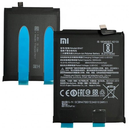  Xiaomi Service Pack Batteria BN47 per MI A2 LITE 4000MAH 