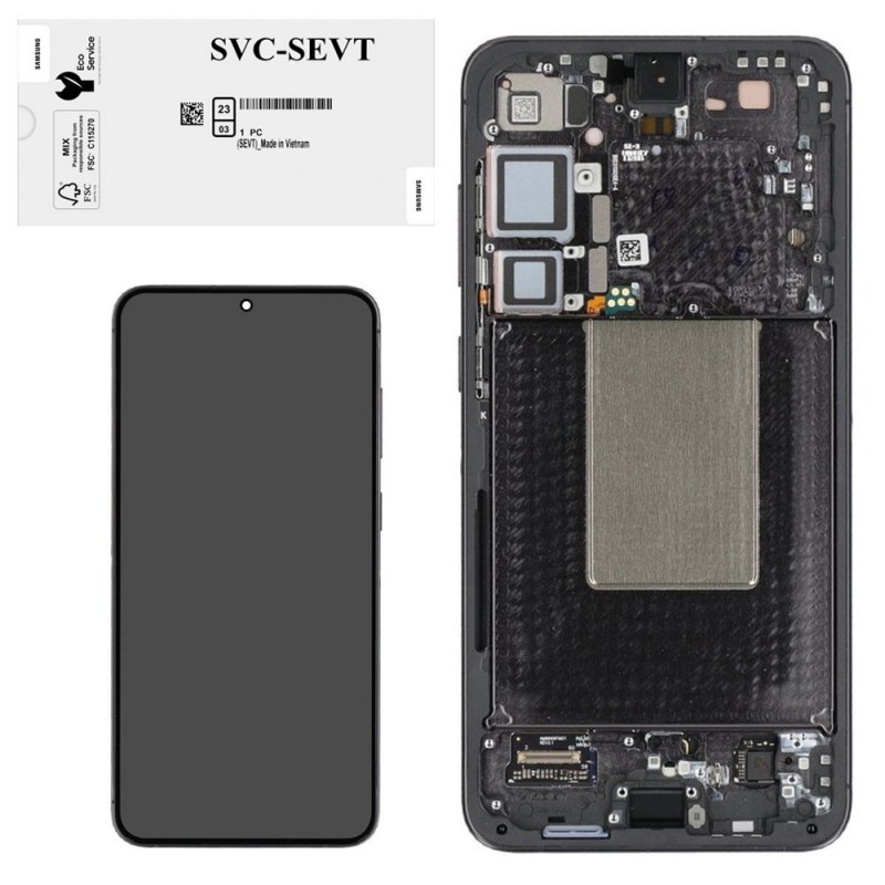 Samsung Service Pack Original LCD Display + Frame For Galaxy S24 Plus 5G 2024 S926 BLACK ASSEMBLED