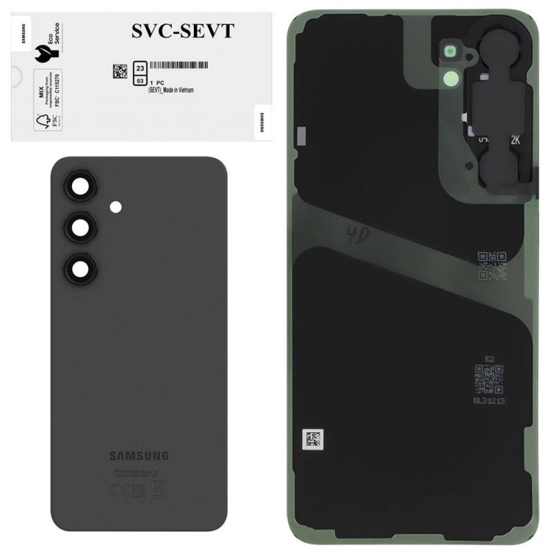 Samsung Original Back Cover Service Pack with Camera Frame for Galaxy Galyxy S24 Plus S926B Onyx Black