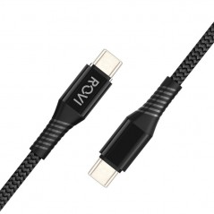 Rovi Fabric Charging Cable SA212 Type-C to Type-C Fabric-Wrapped 60W 1.5m | Black