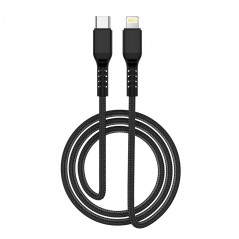 NCC USB-C to Lightning Charging Cable D211CL Nylon Charging Data Cable 27W | 2m Black
