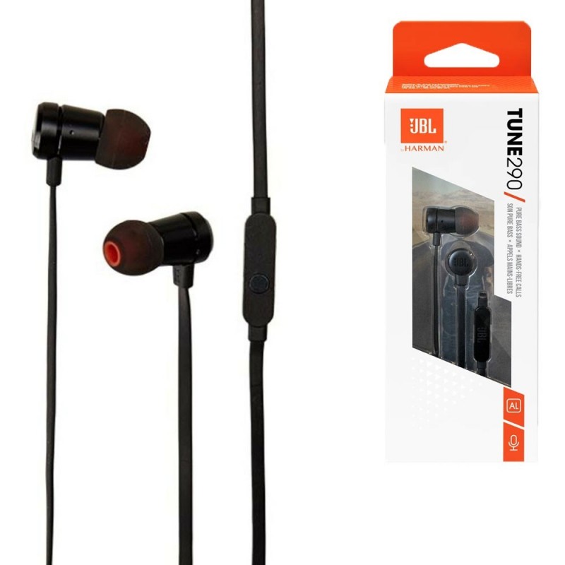 JBL Tune 290 Cuffie Auricolari in-Ear con Filo | Nero JBL Tune 290 Cuffie Auricolari in-Ear con Filo | Nero