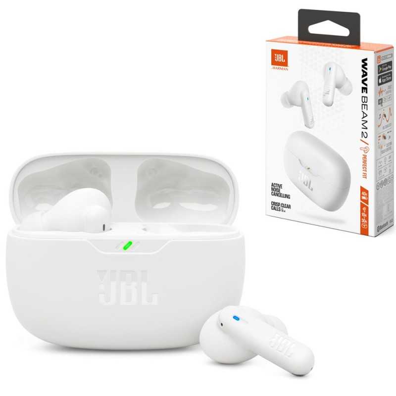 JBL Wave Beam 2 Auricolari Bluetooth True Wireless IP54 Pure Bass Multipoint | Bianco