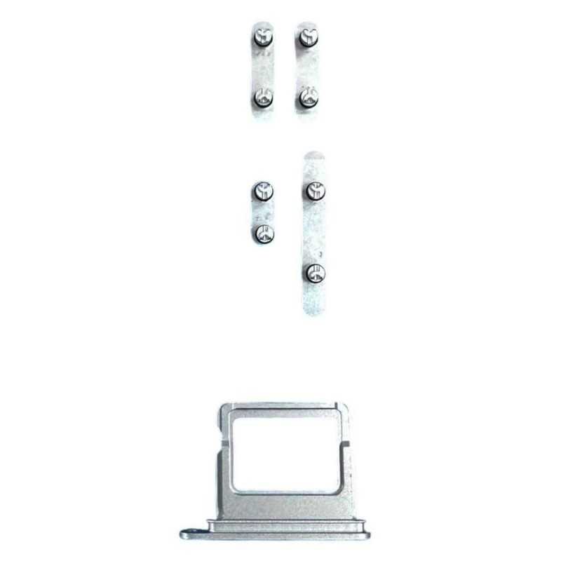 Middle Frame Telaio con Carrello Sim e Tasti Laterali per Apple iPhone 16 | Bianco