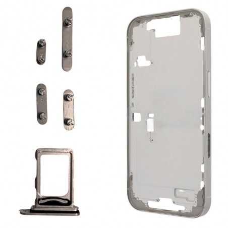 Middle Frame with SIM Tray and Side Buttons for iPhone 16 Pro Natural