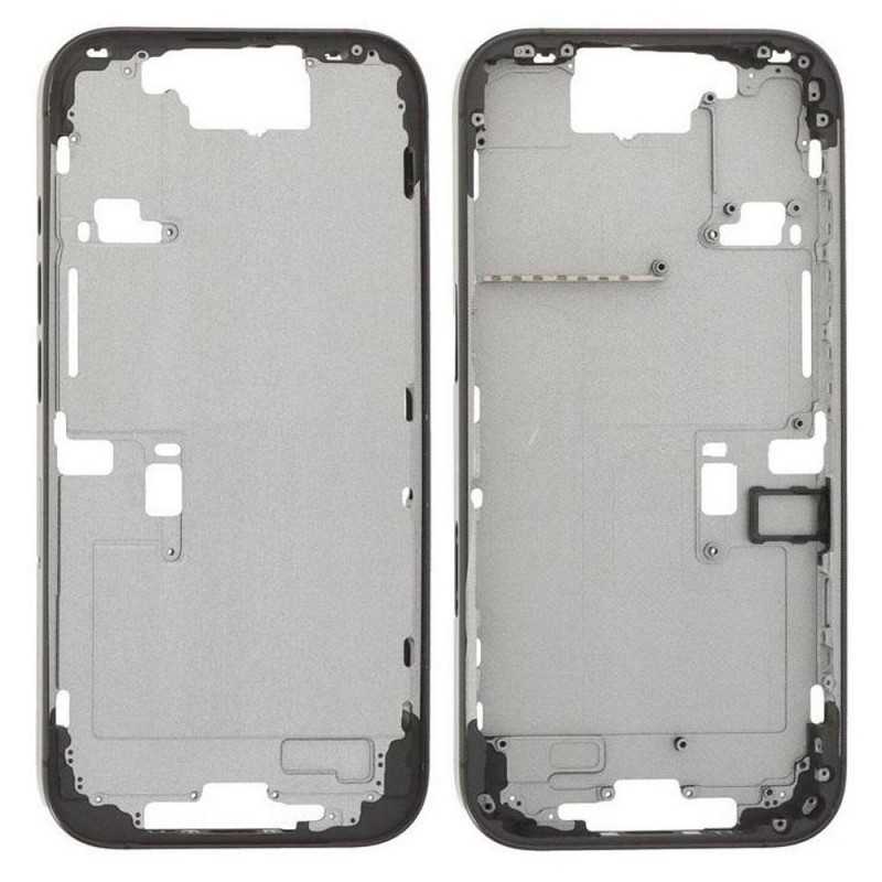 Middle Frame with SIM Tray and Side Buttons for iPhone 16 Pro Black