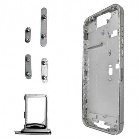 Middle Frame with SIM Tray and Side Buttons for iPhone 16 Pro Max | White