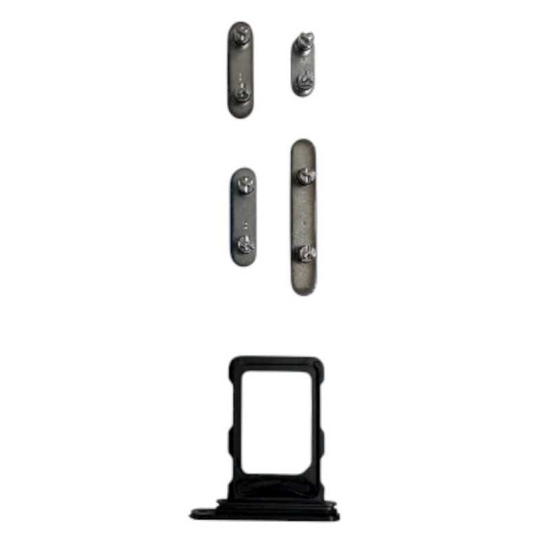 Middle Frame Telaio con Carrello Sim e Tasti Laterali per Apple iPhone 16 Pro Max | Nero