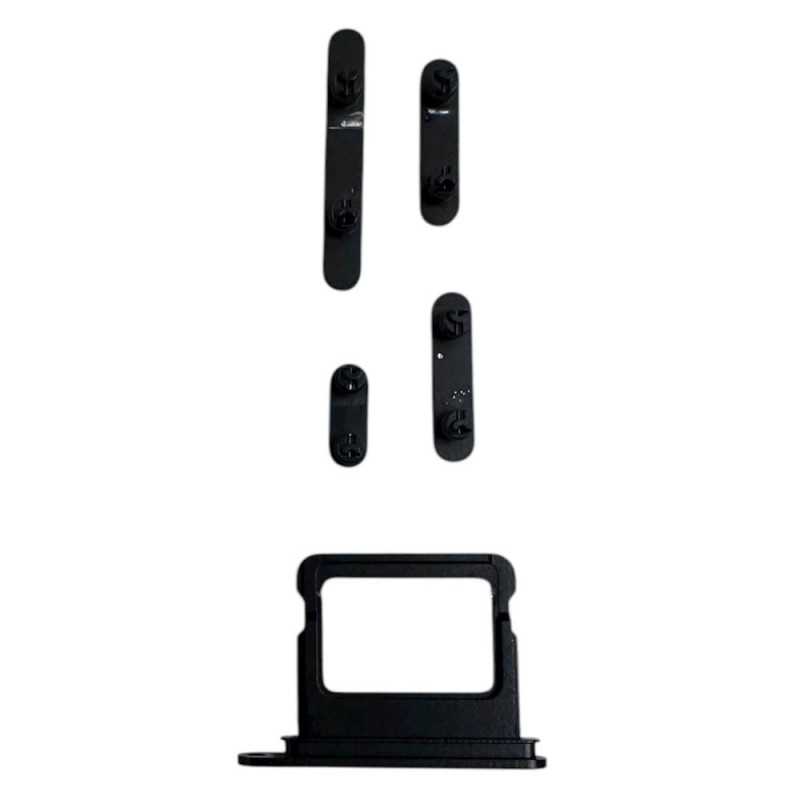 Middle Frame Telaio con Carrello Sim e Tasti Laterali per Apple iPhone 16 Plus | Nero