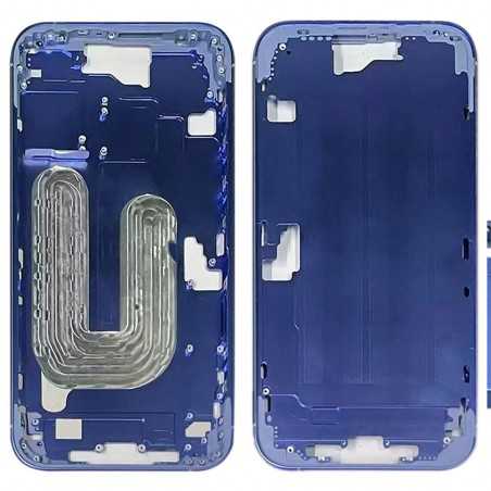 Middle Frame Telaio con Carrello Sim e Tasti Laterali per Apple iPhone 16 Plus | Blue