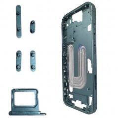 Middle Frame with SIM Tray and Side Buttons for iPhone 16 Plus | Green