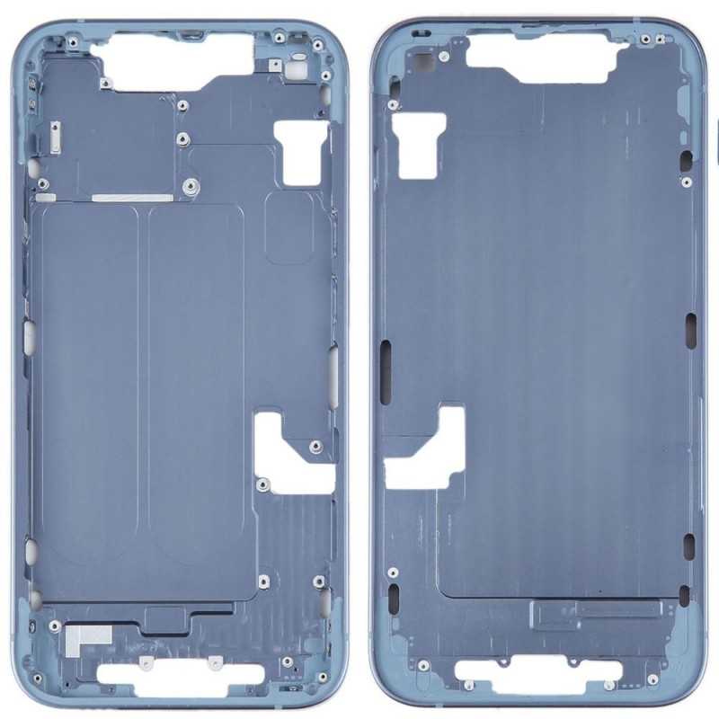 Middle Frame with SIM Tray and Side Buttons for iPhone 14 | Blue