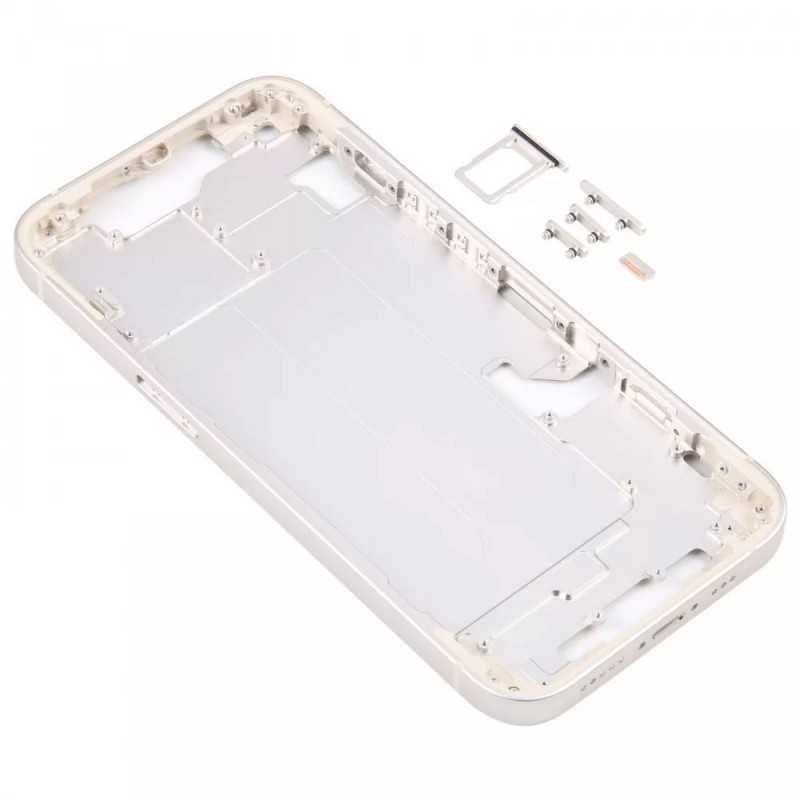 Middle Frame Telaio con Carrello Sim e Tasti Laterali per Apple iPhone 14 | Bianco