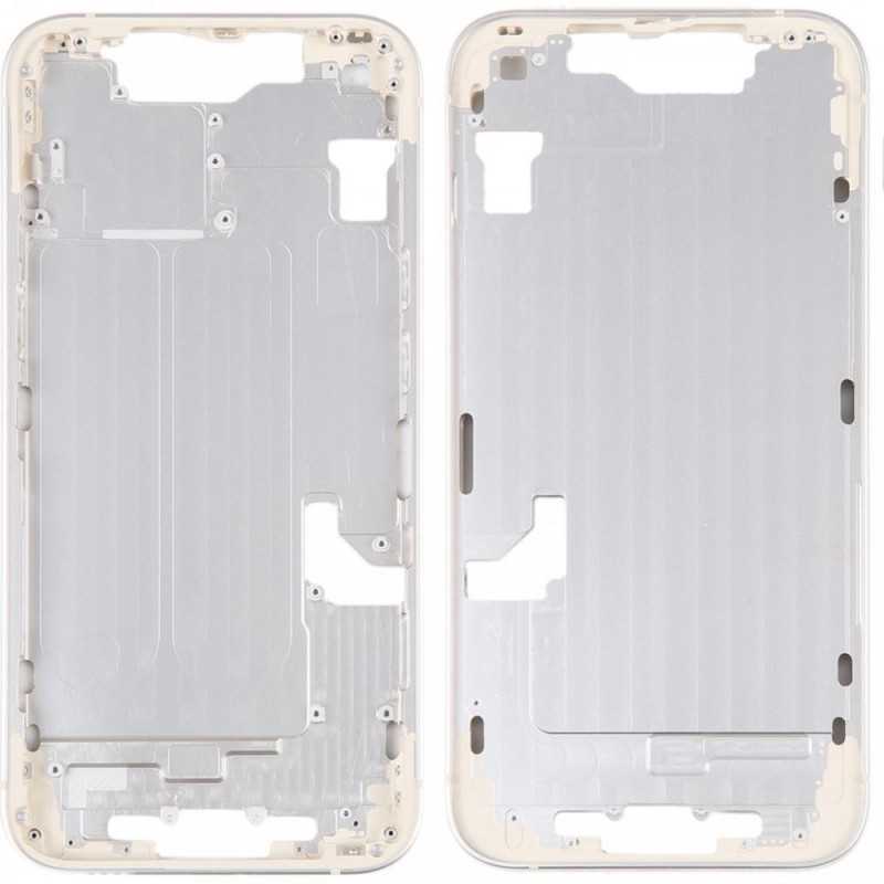 Middle Frame with SIM Tray and Side Buttons for iPhone 14 | White